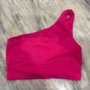Lululemon Sonic Pink Align One Shoulder Bra Size 6